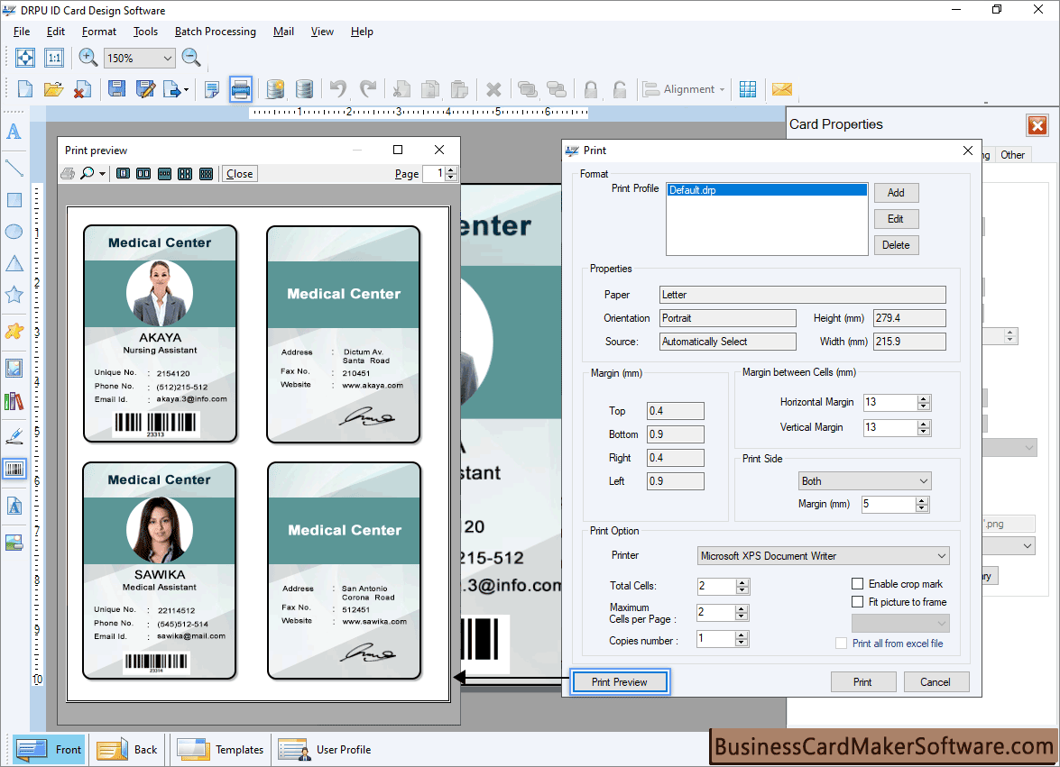 Id Card Maker Software Screenshots Identity Cards Design Program Create 